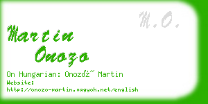 martin onozo business card